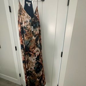 NWT-Gorgeous fall colored dress with built in bralette. Silky feeling material.